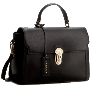 a classic black handbag